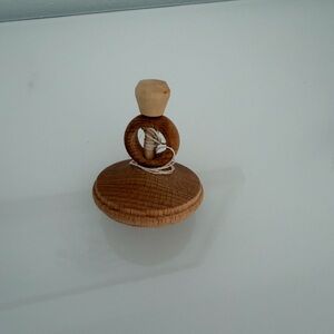 Wooden Spinning Top Toy with String - Montessori
